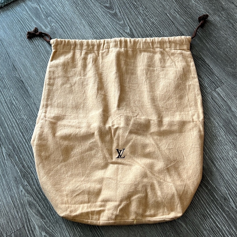 Authentic Louis Vuitton Cotton Drawstring Dust Bag - 16”W x 18.5”H x 6”D